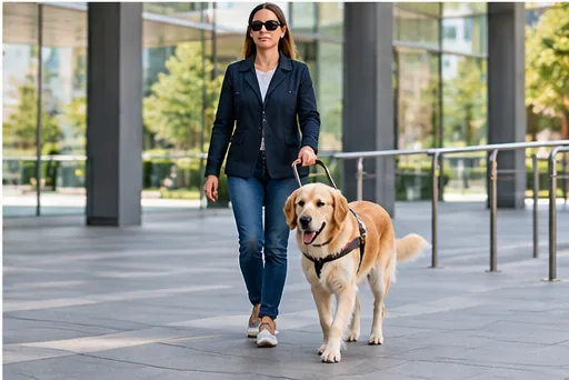 Personne accompagnée d’un chien d’assistance